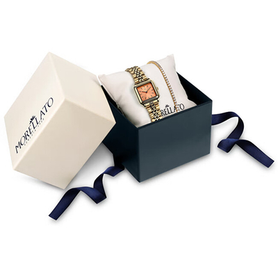 Set dhuratë për femra Morellato, orë dore Dafne R0153175507 + byzylyk, i artë