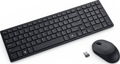 Set tastierë dhe maus Dell KM555, wireless, rusisht QWERTY, i zi