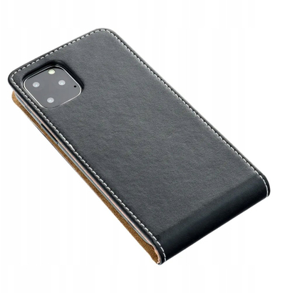 Futrollë libri OEM Slim Flexi Fresh për Samsung A17 Oppo A17k, me kapak flip, me magnet, e zezë