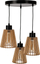 Lampë varëse Delos 3P, 3xE27, max 3x60W, e zezë
