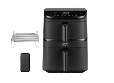 Fritezë ajrore Cosori Turbo Tower, 10.8L, 7 programe gatimi, e zezë