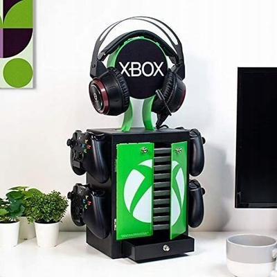 Raft për lojëra Xbox Numskull Gaming Locker, mban deri në 10 disqe, me mbajtëse për kufje, shumëngjyrësh
