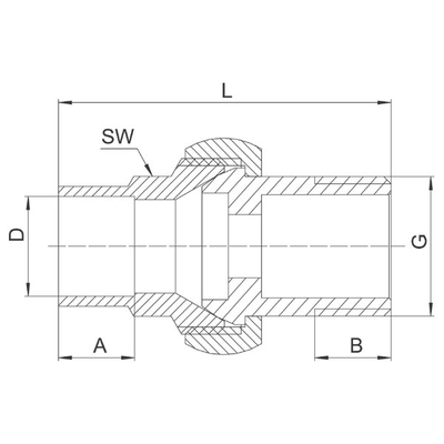 Kuplë reduktuese Ferro Brass 5/4" x 1", tunxh