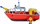 Lodër varkë zjarrfikësish Simba Fireman Sam Titan Fireboat, 32cm, me figura, e kuqe