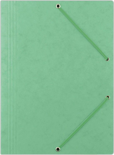 Dosje kartoni me rrip elastik Donau, A4, 390gsm, 3 xhepa, e gjelbër