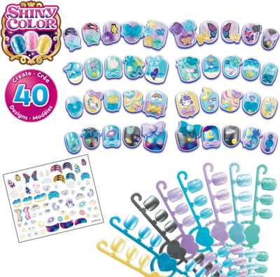 Set zanatçie Aquabeads Nail Studio Dreamy Nail Refill, mbi 40 dizajne, për fëmijë, shumëngjyrësh