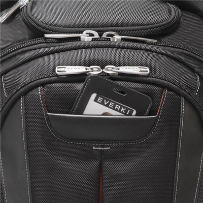 Çantë shpine Everki Concept 2 për laptop, 17.3", për udhëtim, e zezë