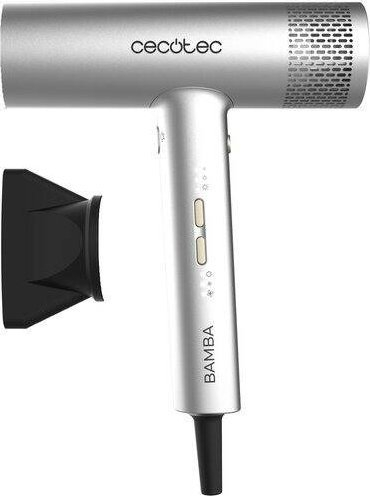 Tharëse flokësh Cecotec Bamba Ionicare RockStar Aluminum, 2000W, teknologji Real Ion, argjendtë