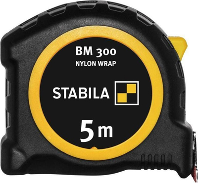 Metër shirit Stabila Pocket Tape BM300, 5m, plastike, e verdhë
