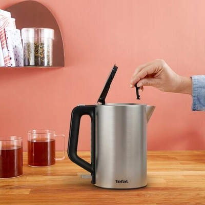 Shtekator elektrik Tefal Bronx, 1.7L, çelik inox, ngjyrë argjendi