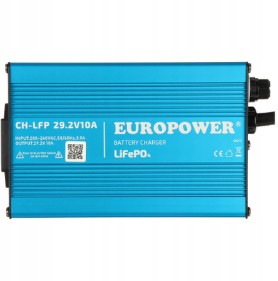 Полнач за батерии Europower CHLFP/24/10, 24V LiFePO4, 10A, метален