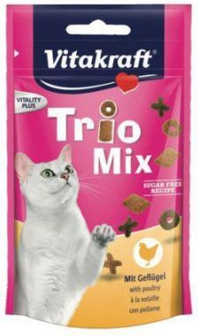 Shpërblim për mace Trio Mix Poultry, 60 g, me mish shpendësh
