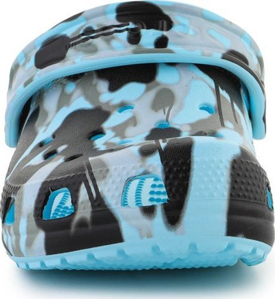 Sandale për kalamaj Crocs Classic Spray Camo, për çuna, kamuflazh zi e blu