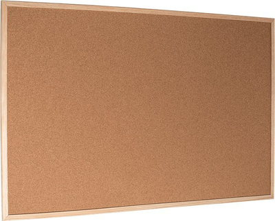 Tabelë njoftimesh Esselte Bulletin Board, 90x60 cm, tape, kornizë dru natyral