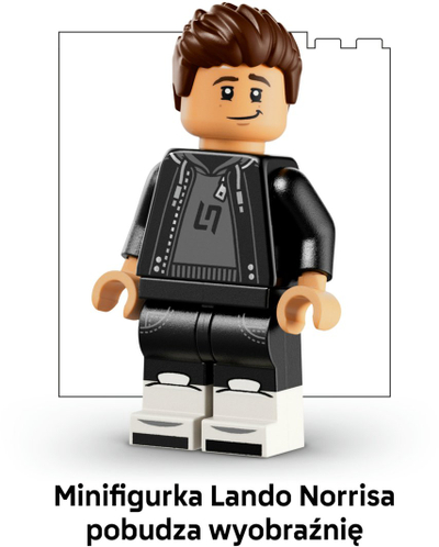 Set LEGO Editions Lando Norris McLaren F1 Helmet 43023, 793 pjesë, për moshat 14+, portokalli e verdhë