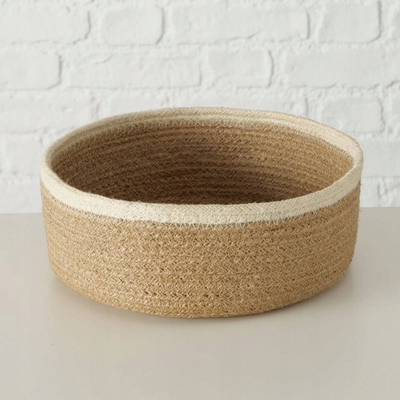 Set shportash dekorative Boltze Cunas, 3 copë, prej jute, ngjyrë kafe