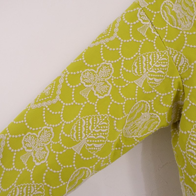 Bluzë pulover mina perhonen Forest Card, lesh 100%, qëndisje, lime ecru