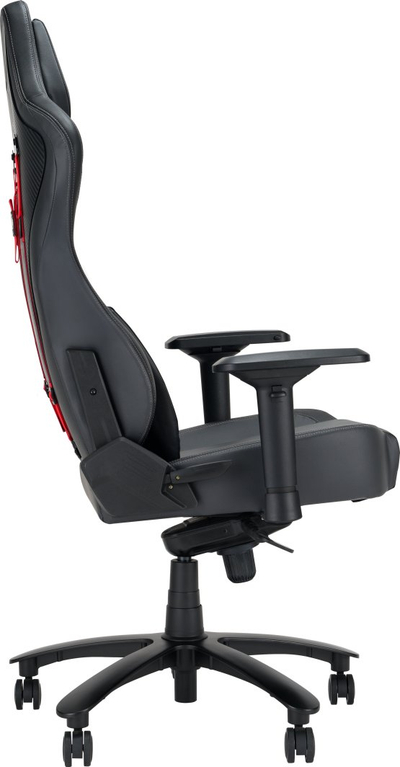 Канцелариска столица Asus, потпирач за глава, до 136 kg, сива и црна
