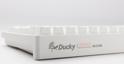 Tastierë gaming Ducky Zero 6108 Pure White, pa kabllo, RGB, Cherry MX2A Red, US ANSI, e bardhë