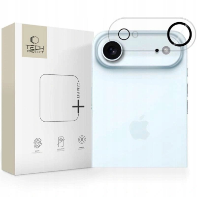 Mbrojtës kamere Tech-Protect Cam Fit+ për iPhone 17 Pro, xham i temperuar, transparent