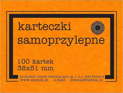 Shënime vetëngjitëse Promised Land Fluo, 38x51mm, 100 fletë, portokalli