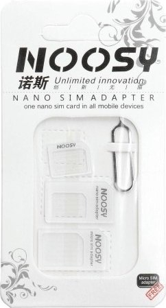 Adapter SIM NOOSY 3n1, Nano dhe Mikro n’ SIM, i bardhë
