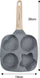 Tigan për pancake dhe vezë Klausberg KB-7808, 18 cm, 4-në-1, gri
