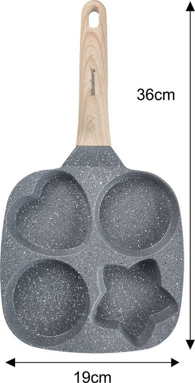 Tigan për pancake dhe vezë Klausberg KB-7808, 18 cm, 4-në-1, gri