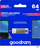 USB GoodRam ODA3, 64GB, USB 3.2 Type A / Type C, ngjyrë argjendi