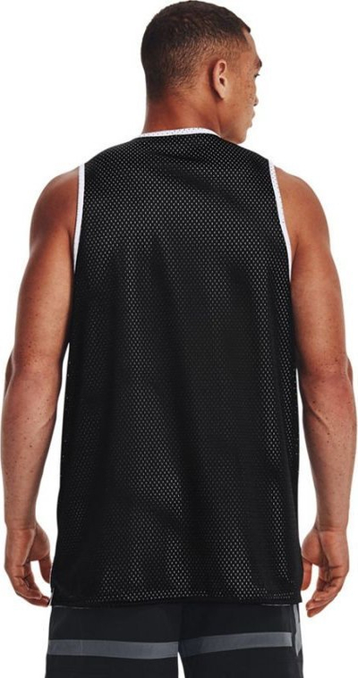 Maicë basketbolli për burra Under Armour Baseline Reversible, e kthyeshme, rrjetë sportive, e zezë