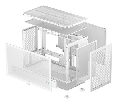 Kutia PC DeepCool CH260, MicroATX Gaming, xham i temperuar, e bardhë