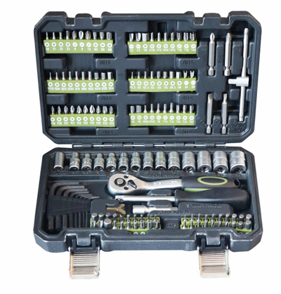 Set çelësash Heinner 131 pjesë, 1/4", krom vanadium, në kuti plastike