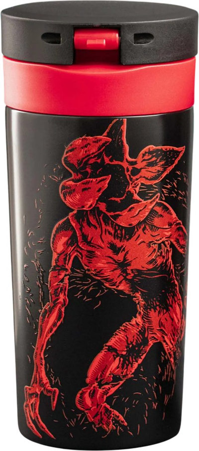 Gotë termike Bialetti Travel Mug Stranger Things, set 2 copë, 380ml, çelik inox, e zezë