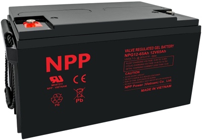 Bateri xhel BrightSign NPG12-65Ah, 12V, 65Ah, e zezë