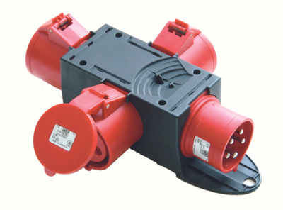 Kuti shpërndarëse portative PCE Pieszyce 9430007W, 3x16A 5P 400V, IP44, plastike