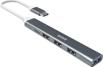 Hub USB Marvo UH008, 5 porta, USB 3.0, trup metalik