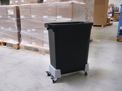 Karrocë koshash Durable DURABIN Waste Cart, për 60L, me rrota, gri grafit