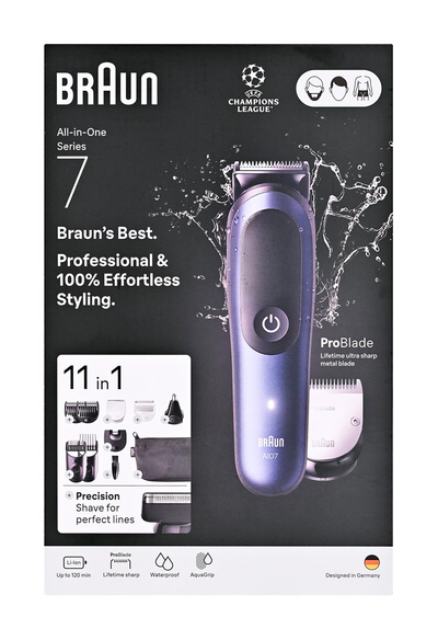 Trimer Braun Series 7 AIO7540, 11-në-1, 14 gjatësi, i zi