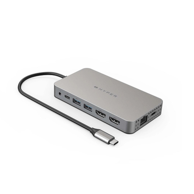 Qendër USB-C HyperDrive Dual 4K HDMI 10-në-1 për MacBook M1/M2/M3, e kaltër