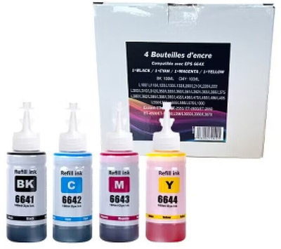 Bojë printeri GenerInk Ecotank 664 C13T664640, set 4 ngjyra, kompatibile Epson