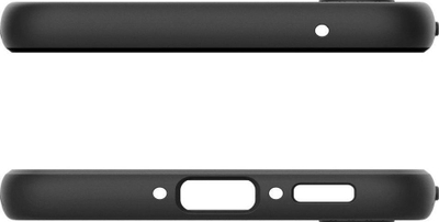 Mbulesë telefoni Spigen Liquid Air Armor për Galaxy A34 5G, gomë e butë, matte, e zezë