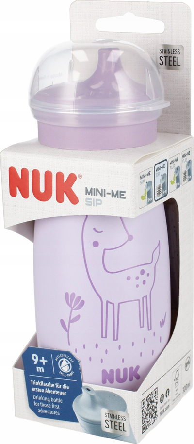 Gotë për fëmijë NUK Mini Me, 300ml, çelik, vjollcë