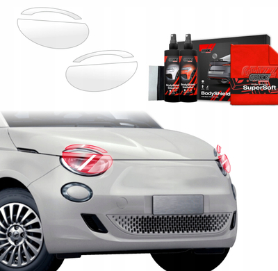 Folie mbrojtëse për fara GrizzProtector Fiat 500, 4n1, transparente, 2016-2026