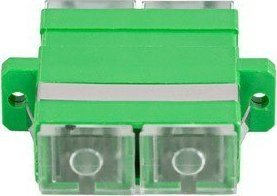 Adapter optik fibër Lanberg SM SC APC, dupleks, me kapak transparent, set 20 copë
