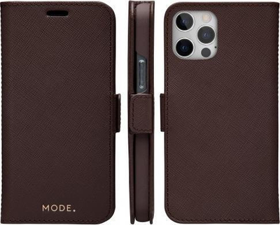 Mbulesë telefoni dbramante Milano, për iPhone 12 12 Pro 6.1", lëkurë, kafe e errët