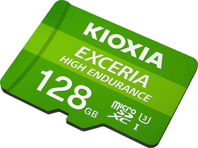 Kartë memorie microSD Kioxia Exceria High Endurance, 128GB, microSDXC UHS-I Class 10 U3, e gjelbër