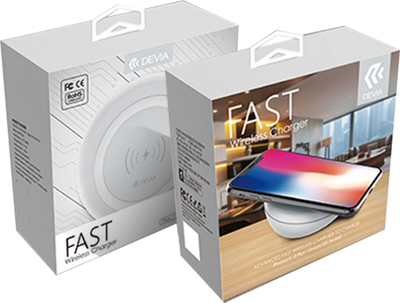 Karikues wireless HQ Qi, 10W, i bardhë