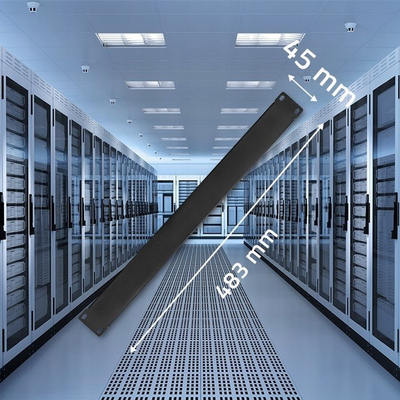 Panel mbyllës RACK Qoltec, për kabinete 19", 1U, çelik, i zi