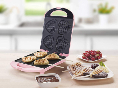 Makinë për waffle Bestron DSW271P, rozë
