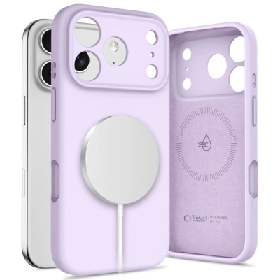 Kapak telefoni Tech-Protect Silicone MagSafe, për iPhone 17 Pro Max, lejla